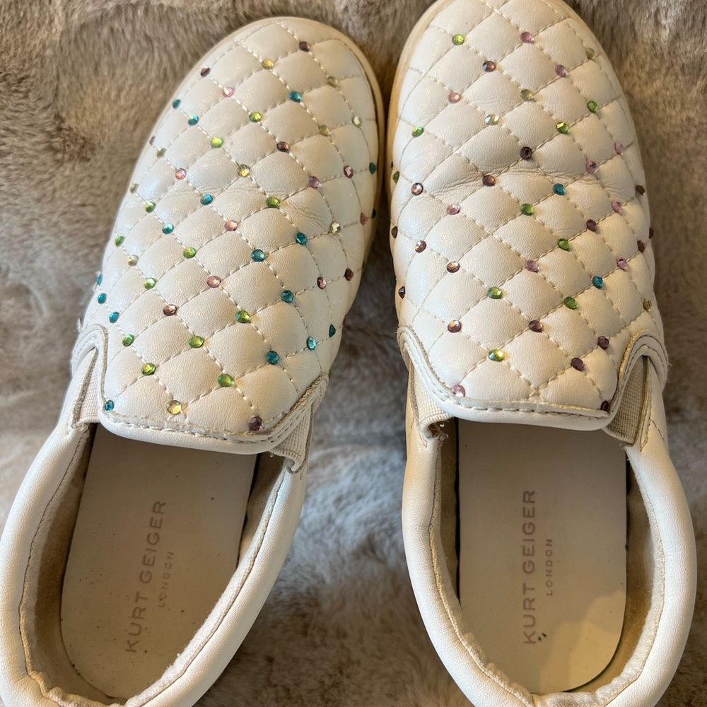 Kurt Geiger Kids Kandy Quilted Sneakers with Colorful Accents